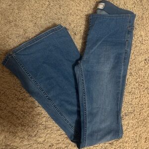 Free People size 25 short flat front flare jeans